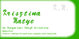 krisztina matye business card